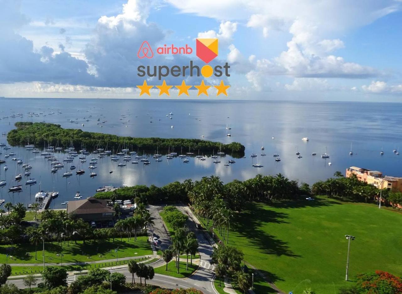 Ocean View Balcony Steps From Restaurants, Peacock Park & Marina Villa Miami Exterior photo